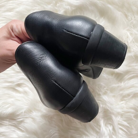 Naot Soft Black Ruched Leather Advance Ankle Heel Booties - Picture 5 of 8